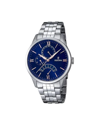 Ceas  - 65987, Argintiu/Bleumarin