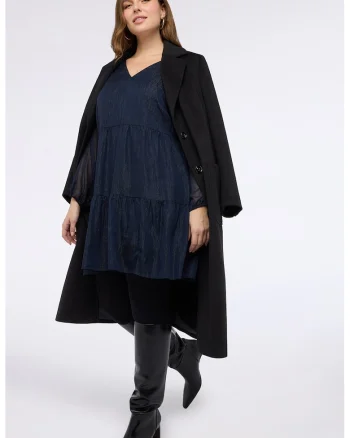 Rochie lejera cu aspect stralucitor, Bleumarin