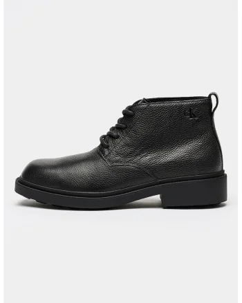 Ghete din piele cu sireturi, Negru