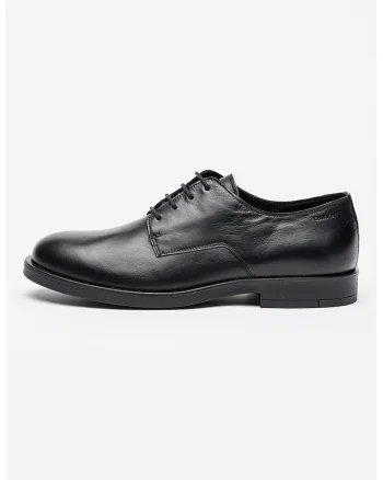 Pantofi uni din piele, Negru