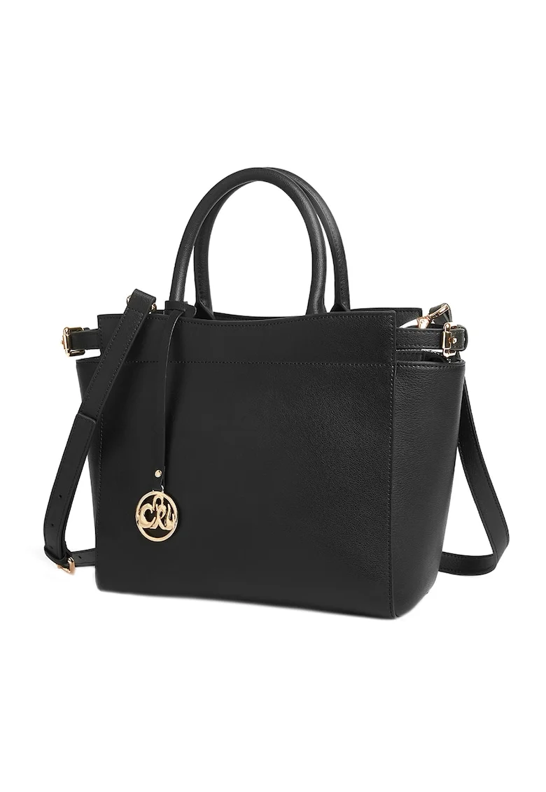 Geanta tote din piele Darcy, Negru
