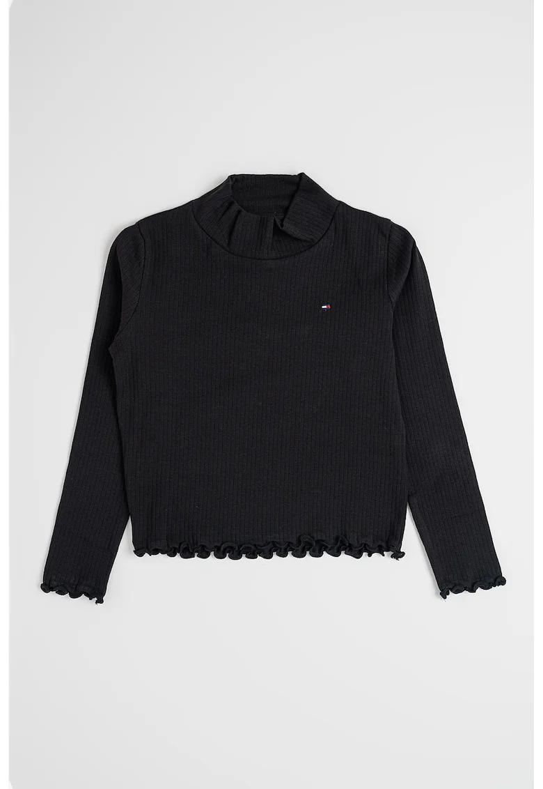 Bluza cu striatii si guler, Negru
