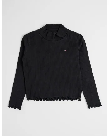 Bluza cu striatii si guler, Negru