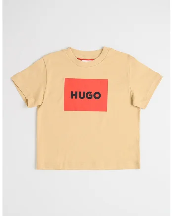Tricou de bumbac cu imprimeu logo, Rosu/Bej