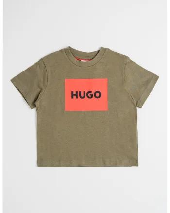 Tricou de bumbac cu imprimeu logo, Verde sparanghel