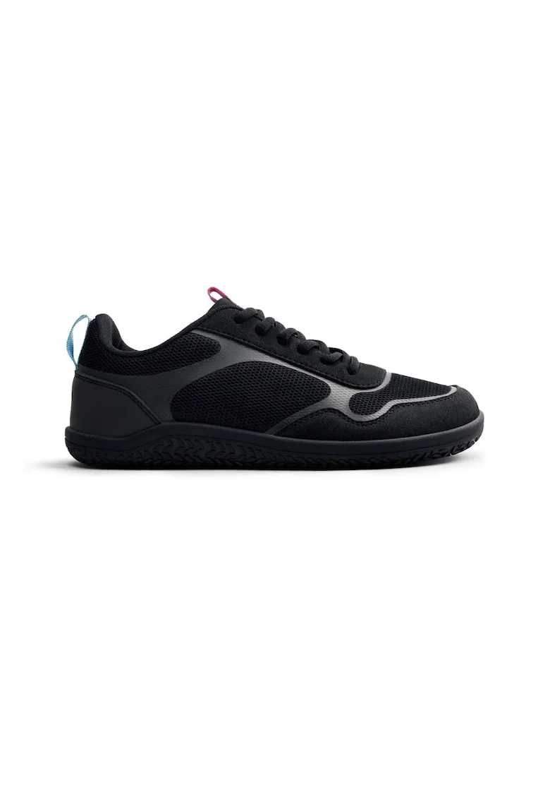 Pantofi psort de plasa si piele ecologica cu talpa flexibila, Negru