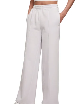 Pantaloni de trening cu croiala ampla, Alb murdar
