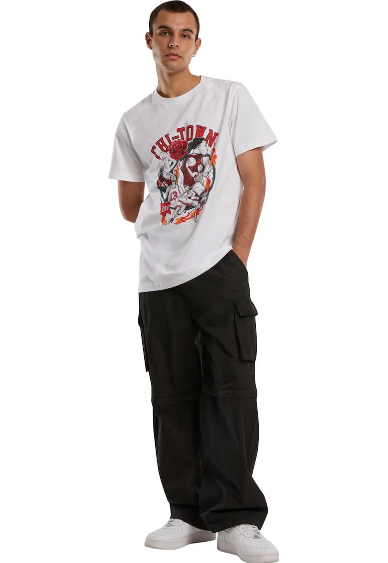 Tricou din bumbac cu imprimeu, Alb
