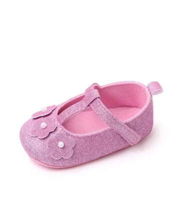 Pantofi  Model Sweety, Textil, Fete, Velcro, Roz inchis