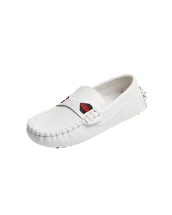 Mocasini  Pentru Baietei, Elegant, Piele ecologica, Alb