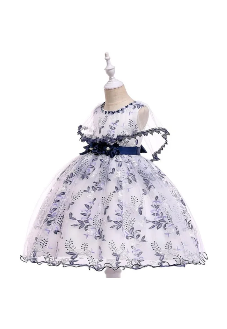 Rochie Ocazie  Sapphirine Collection, Fara maneca, Alb, Albastru, Alb/Albastru