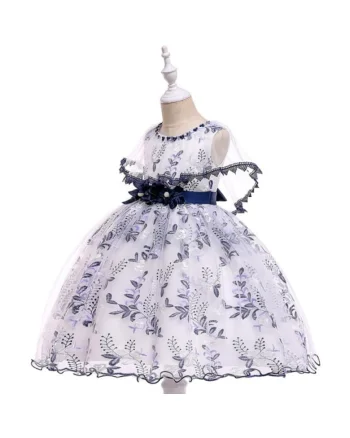 Rochie Ocazie  Sapphirine Collection, Fara maneca, Alb, Albastru, Alb/Albastru