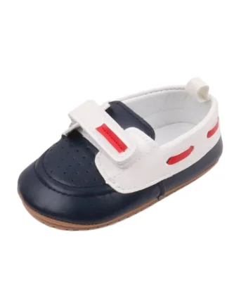Pantofi  Tip Mocasini, Elegant, Piele ecologica, Baieti, Velcro, Multicolor