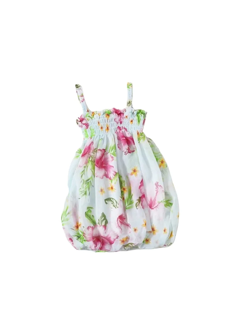 Rochita  Tip Gogosar Din Voal, Floral, Fara maneca, Multicolor