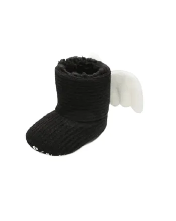 Cizme  Cu Aripioare, Peste glezna, Fete, Velcro, Negru