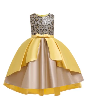 Rochie  - Leopard Sensation, Fara maneca, Galben