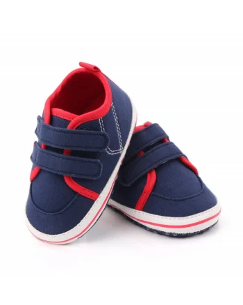 Tenisi  Casual, Textil, Baieti, Velcro, Bleumarin, Rosu, 3-6 luni,