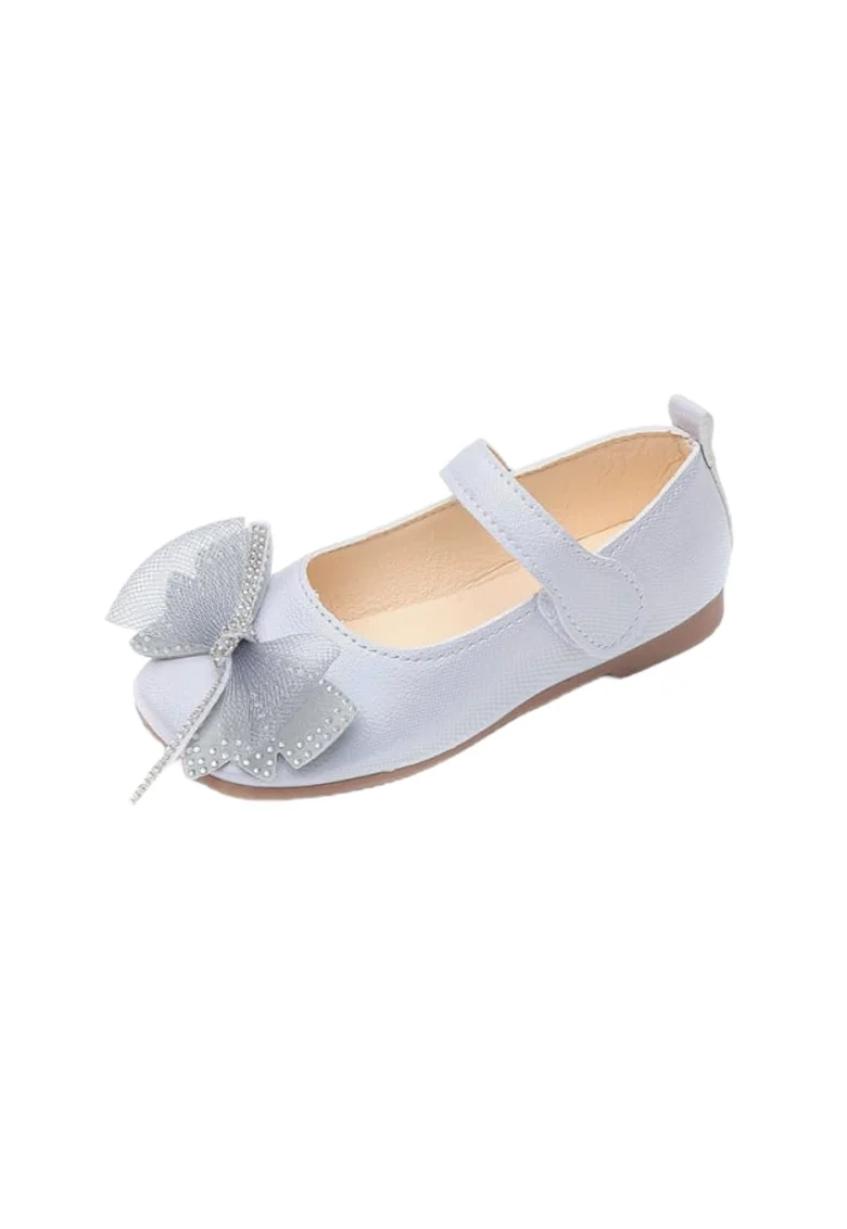 Pantofi  Pentru Fetite, Butterfly, Elegant, Piele ecologica, Argintiu