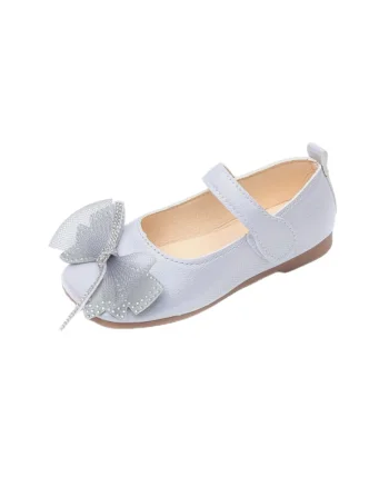 Pantofi  Pentru Fetite, Butterfly, Elegant, Piele ecologica, Argintiu