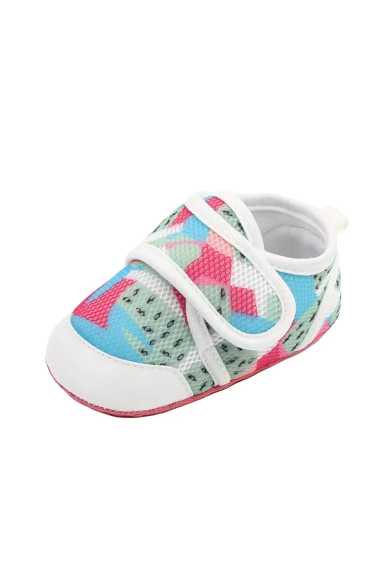 Pantofi  Coloured Melon, Casual, Textil, Fete, Velcro, Multicolor