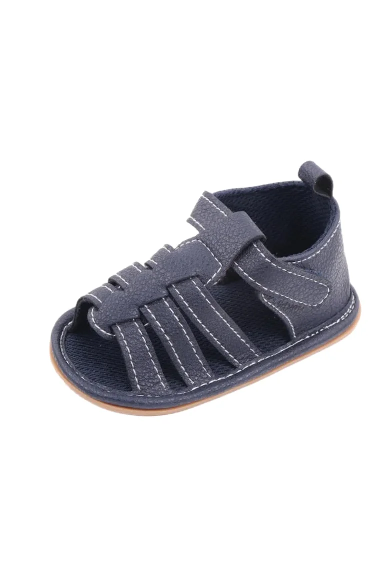 Sandale  Cu Barete, Inchise La Spate, Piele ecologica, Casual, Baieti, Bleumarin