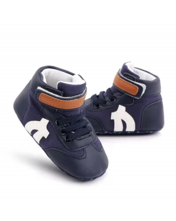 Ghetute sport pentru bebelusi SuperBaby, Model AL 20088, Piele ecologica, Baieti, 3-6 luni, Bleumarin,