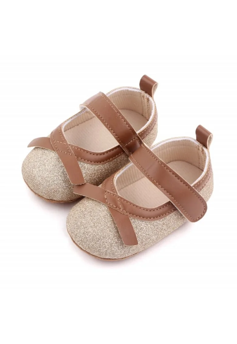 Pantofi  Model AL 15329 cu fundita, Piele ecologica, Auriu, Auriu