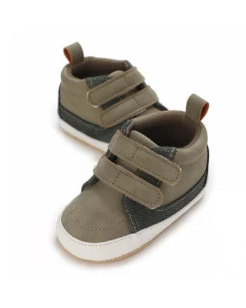 Pantofi  Model AL 16746, pentru bebelusi, Piele ecologica, Kaki, Kaki