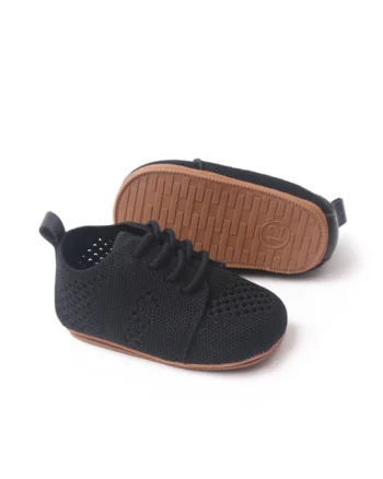 Pantofi  Model AL 13875 tesatura crosetata, Textil, Negru, Negru
