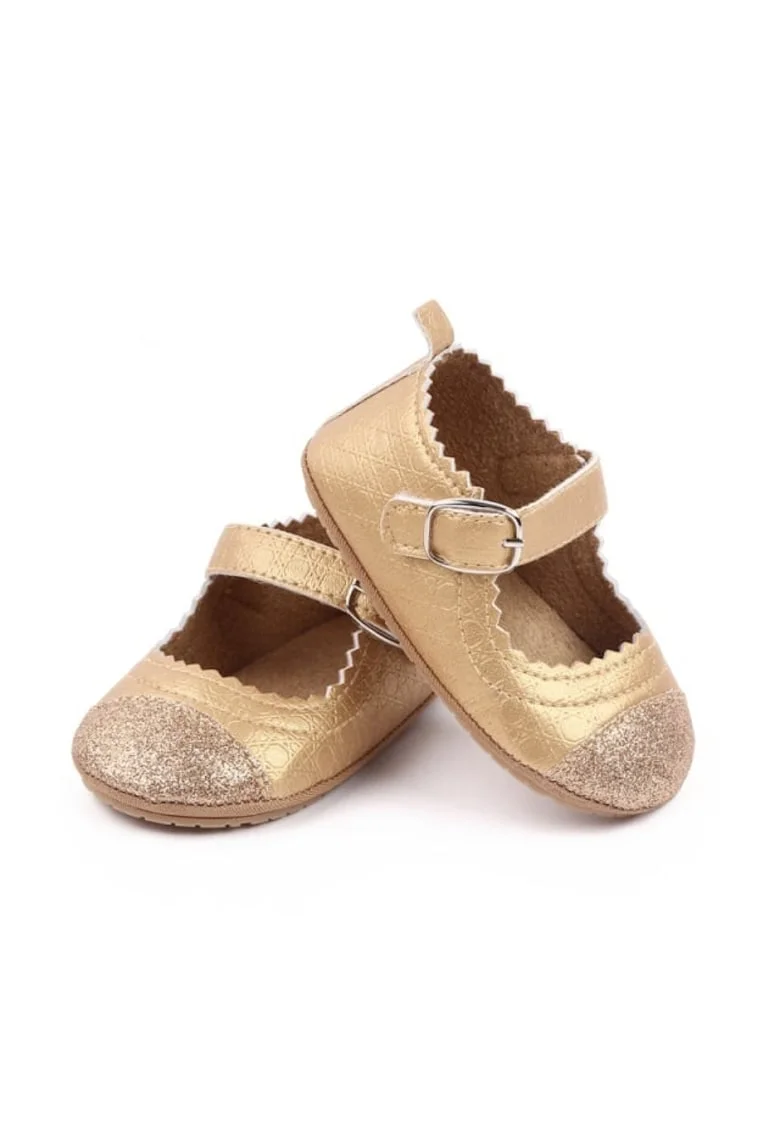 Pantofi  Model AL 13295, Piele ecologica, Fete, Auriu, Auriu