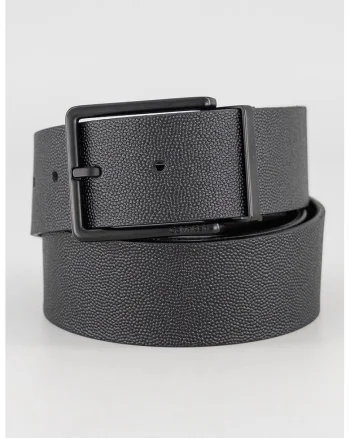 Curea reversibila din piele, Maro inchis/Negru