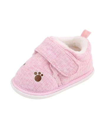 Pantofi  Model Labute, Imblaniti, Velcro, Roz