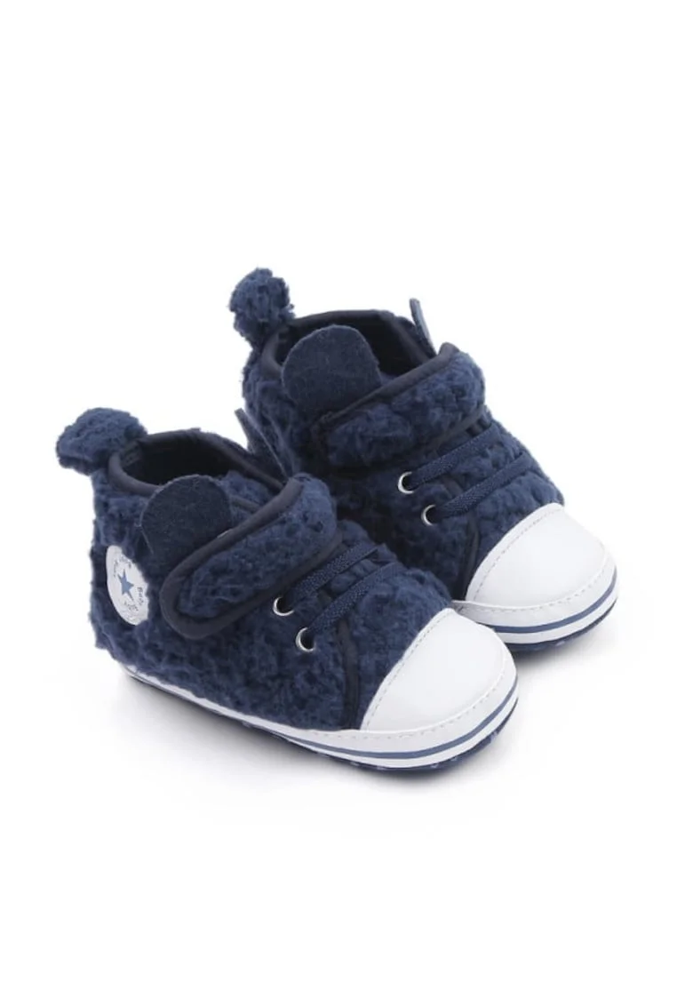 Tenisi pentru bebelusi  Model AL 20033 cu blanita, Textil, Baieti, Bleumarin, Bleumarin