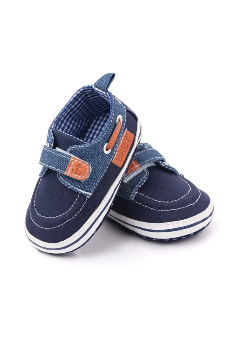 Pantofi casual  Model AL 16630, pentru bebelusi, Textil, Denim, Albastru