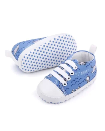 Tenisi  Model AL 16241 Shark, pentru bebelusi, Textil, Albastru, Albastru azur