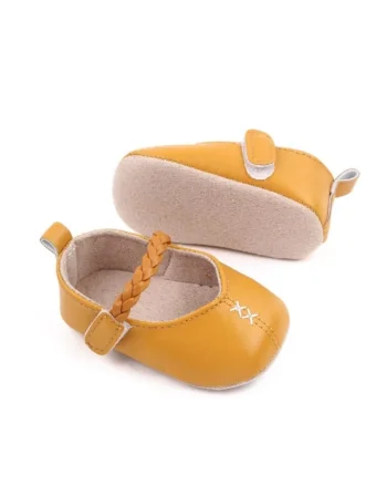 Pantofi  Model AL 13585, Piele ecologica, Fete, Galben mustar, Galben mustar