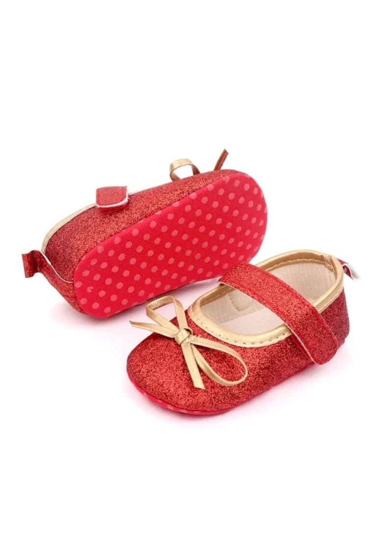 Pantofi  Model AL 13479 cu sclipici, Textil, Fete, Rosu, Rosu