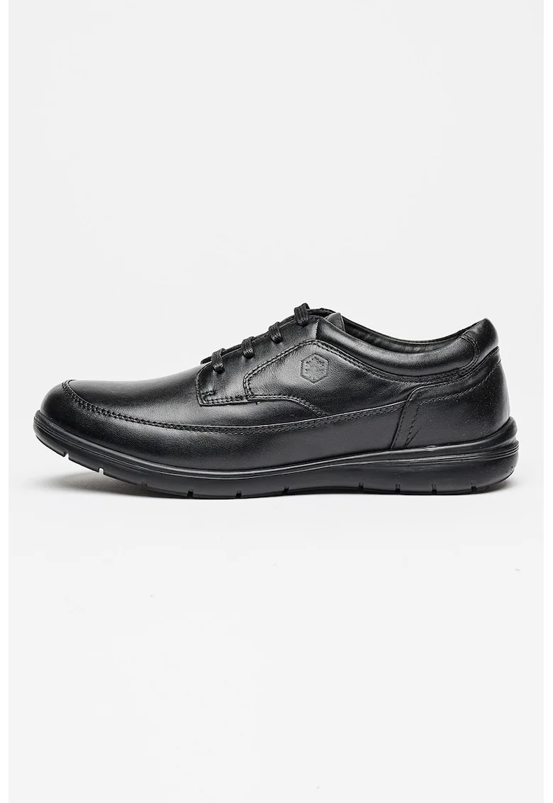 Pantofi din piele cu varf rotund Siesta, Negru
