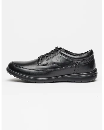 Pantofi din piele cu varf rotund Siesta, Negru