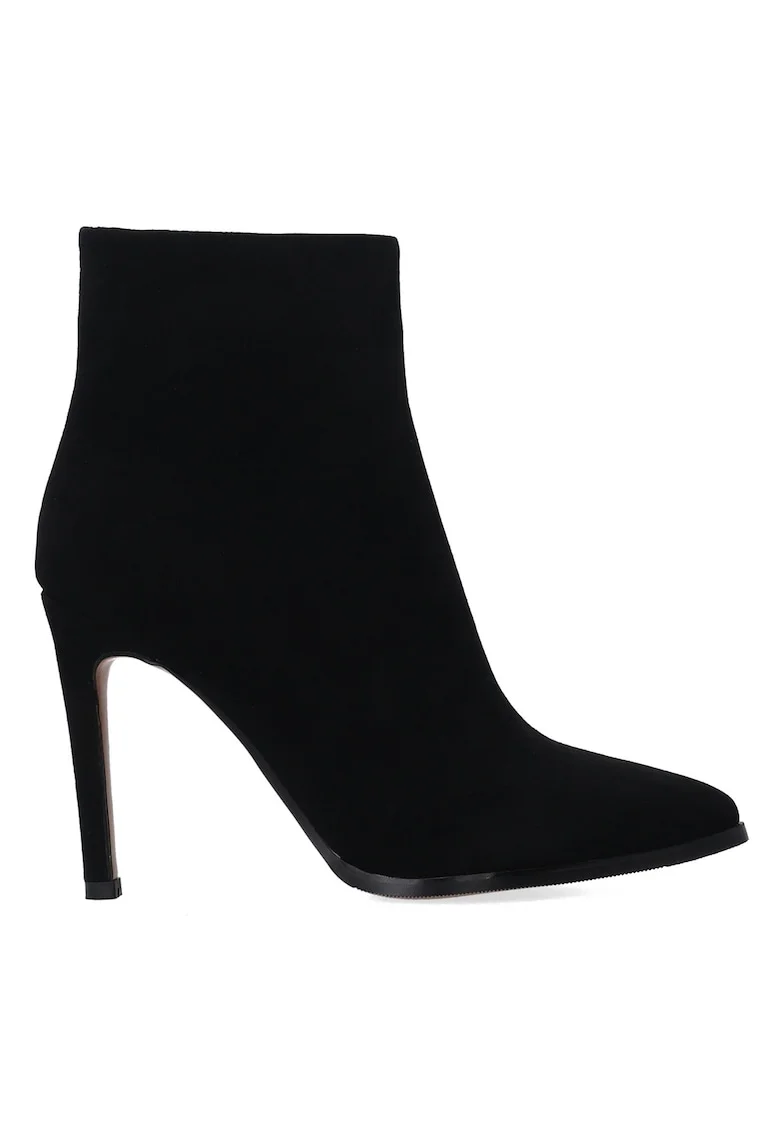 Botine stiletto din piele intoarsa