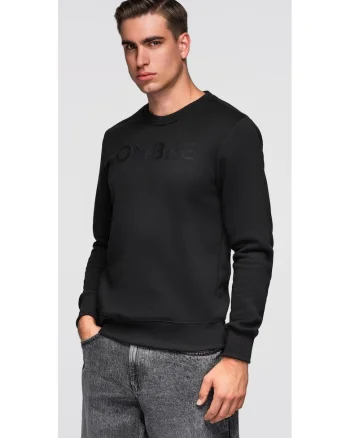 Bluza clasica cu imprimare  B1711, Negru