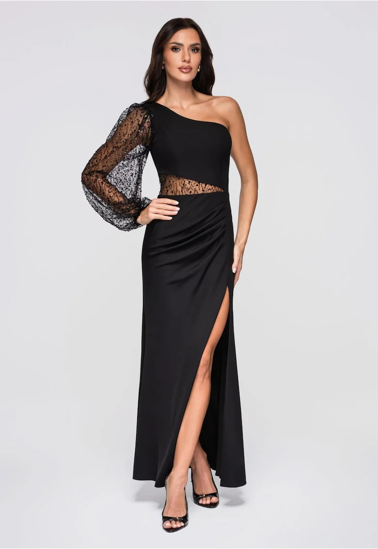 Rochie de seara maxi  LA-OM-DLR261, Negru