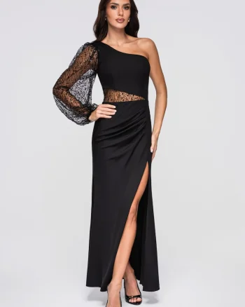 Rochie de seara maxi  LA-OM-DLR261, Negru