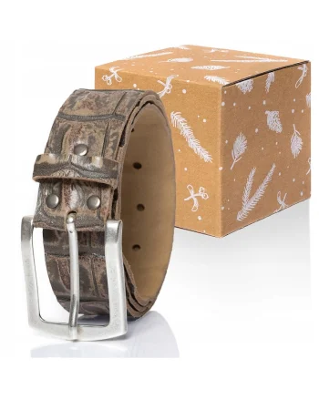 Curea barbati  BELT, piele naturala, 40mm, culoare maro, marime talie 85 cm