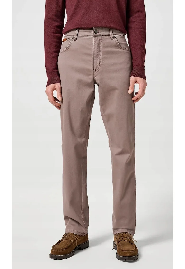 Pantaloni barbati  Texas, culoare pastel - otel - maro, croiala clasica, material elastic