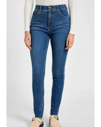 Blugi dama,  skinny, albastru, bumbac, Albastru