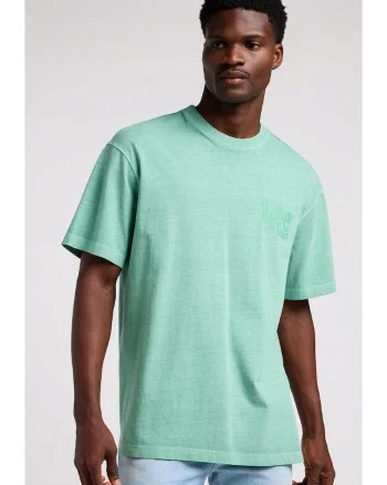 Tricou  model HD, verde cu imprimeu, bumbac 100%