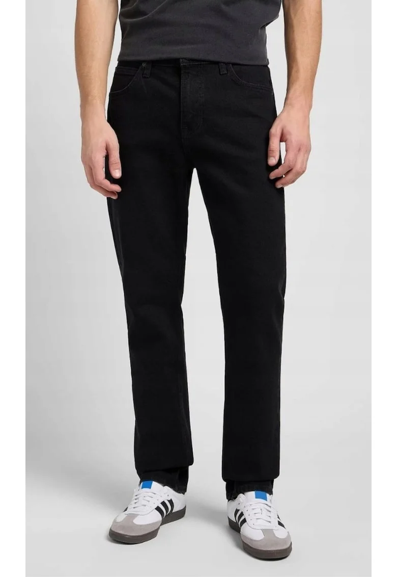 Blugi barbati  West, relaxati, negru, bumbac, elasticitate minima