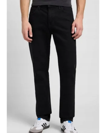 Blugi barbati  West, relaxati, negru, bumbac, elasticitate minima