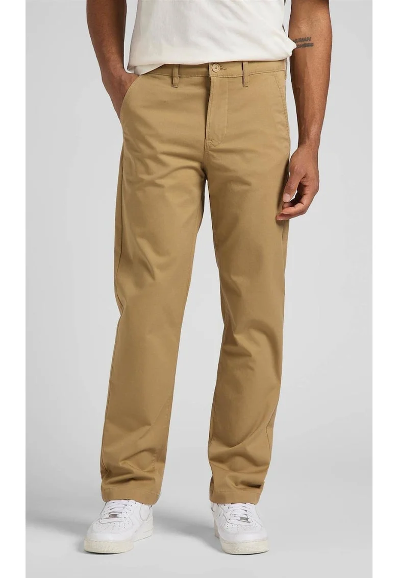 Pantaloni barbati  CHINO, bumbac/elastan, maro,